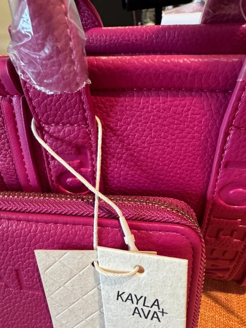 Kayla Ava Fuchsia Mini Handbag & Wallet Set - Picture 5 of 5